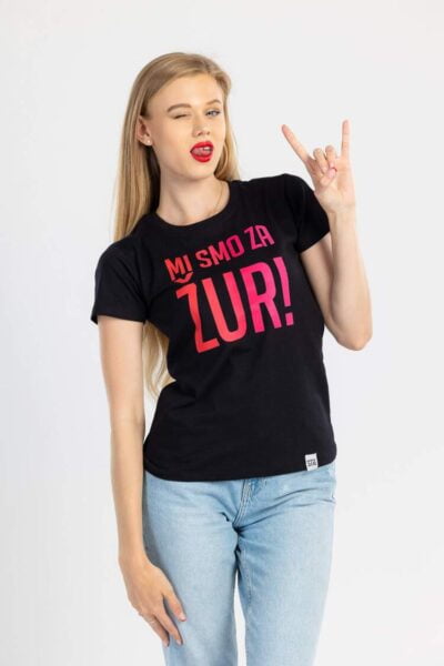 Crna kratka majica mi smo za zur