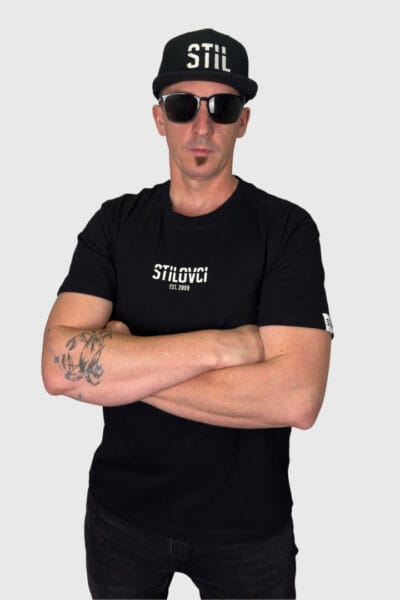 Majica 'STILOVCI' črna moška oversized