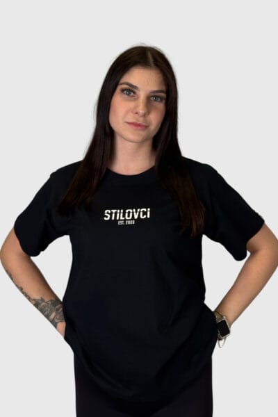 Majica 'STILOVCI' črna ženska oversized